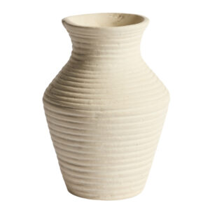 Kave Home Béžová váza Pria 25 cm