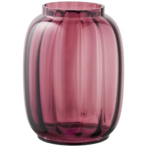 Nordic Living Růžová skleněná váza Zia 21 cm