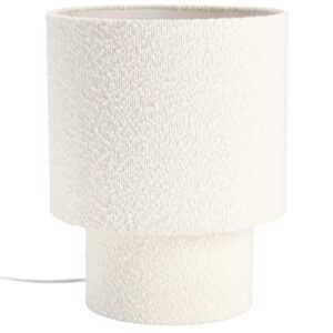 Bizzotto Bílá bouclé stolní lampa Radha