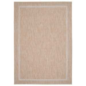 Fargotex Světle hnědý zahradní koberec Grano Frame 200 x 290 cm