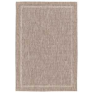 Fargotex Šedý zahradní koberec Grano Frame 200 x 290 cm