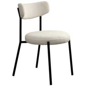 Unique Furniture Bílá čalouněná jídelní židle Gimli
