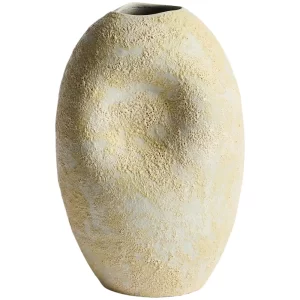 Kave Home Žlutá keramická váza Medira 32 cm