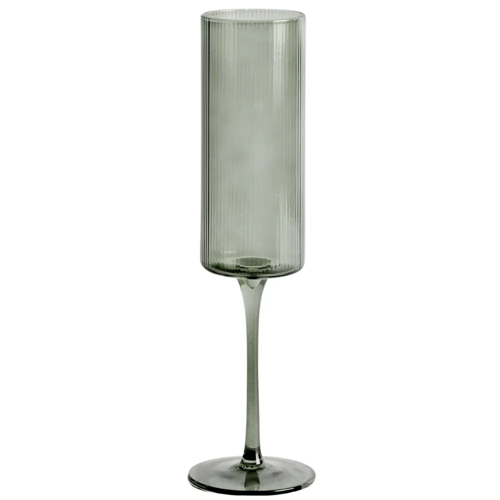 Kave Home Zelená sklenička na sekt Eluria 245 ml