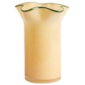 Kave Home Žlutá skleněná váza Endasi 31 cm