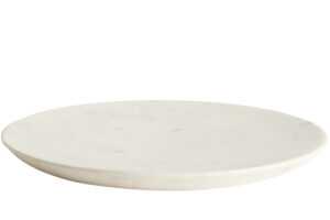 Kave Home Bílý mramorový talíř Erefi 30 cm