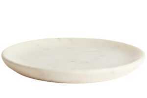 Kave Home Bílý mramorový dezertní talíř Erefi 23 cm