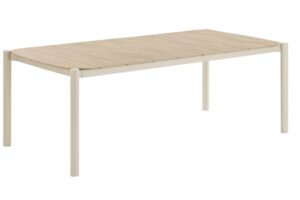 Nordic Living Béžový plastový zahradní stůl Ela 200 x 100 cm