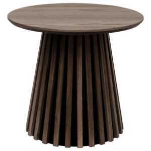 Nordic Living Tmavý dubový odkládací stolek Osaka 50 cm