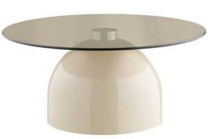 Nordic Living Béžový skleněný konferenční stolek Avello 70 cm