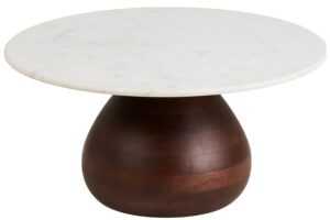 Nordic Living Bílý mramorový konferenční stolek Heidi 70 cm