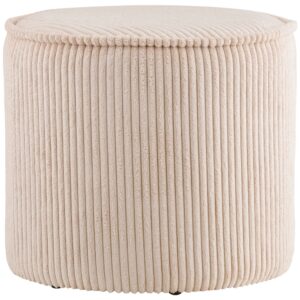 Nordic Living Béžový manšestrový puf Tau 40 cm