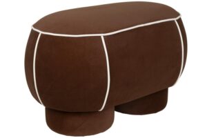 White Label Tmavě červená čalouněná lavice MARINA 78 cm