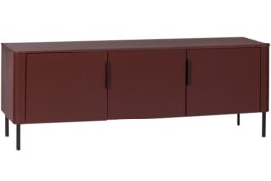 WOOOD Červený dřevěný TV stolek Gunnar 154 x 44 cm