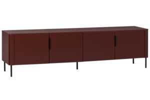 WOOOD Červený dřevěný TV stolek Gunnar 200 x 44 cm