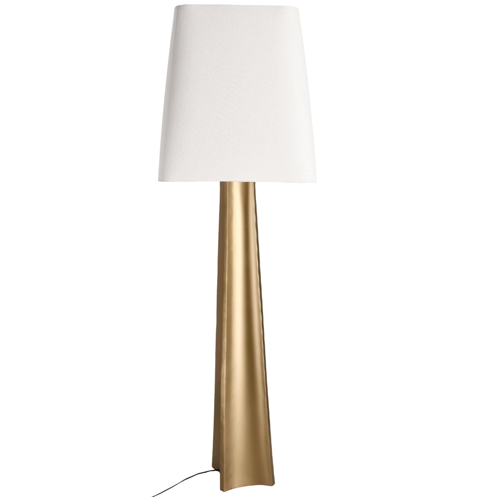Bizzotto Zlato-bílá stojací lampa Tripura 151 cm