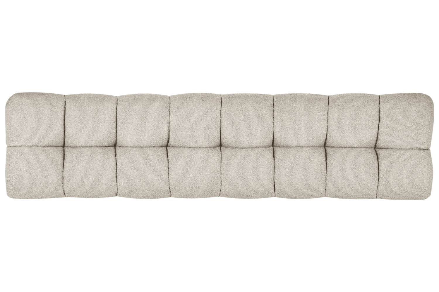 noo.ma Béžové bouclé čelo k posteli Bolbi 206 cm