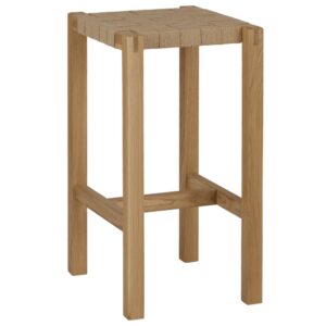 noo.ma Dubová barová židle Toli 68 cm s výpletem