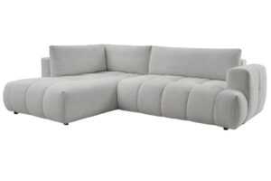 Bobochic Paris Světle šedá bouclé rozkládací pohovka Fuji 282 cm