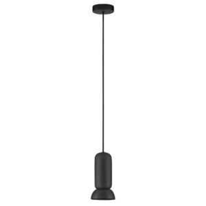 Nova Luce Černé keramické závěsné světlo Parlo 11 cm