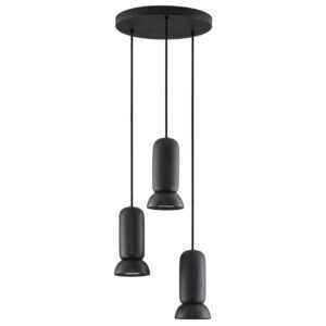Nova Luce Černé keramické závěsné světlo Parlo 33 cm