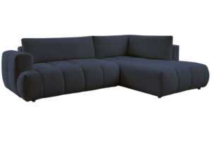 Bobochic Paris Tmavě modrá bouclé rozkládací pohovka Fuji 282 cm