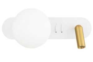 Nova Luce Bílé kovové nástěnné LED světlo Noble