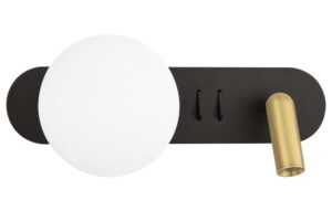 Nova Luce Černé kovové nástěnné LED světlo Noble