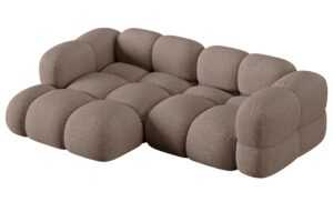 Cosmopolitan Design Světle hnědá rohová pohovka Loretto 250 cm