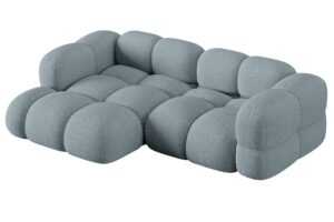 Cosmopolitan Design Světle modrá rohová pohovka Loretto 250 cm