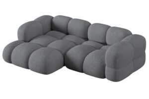 Cosmopolitan Design Šedá rohová pohovka Loretto 250 cm