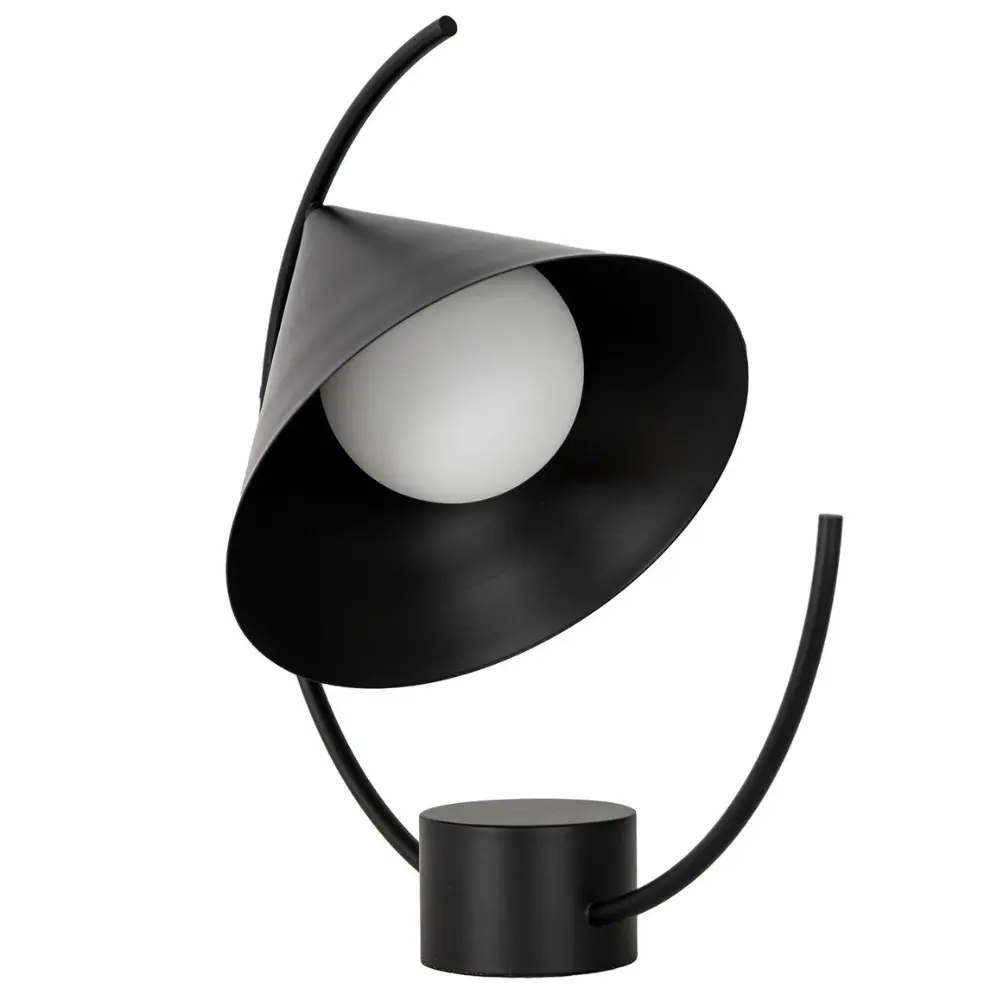 Angel Cerdá Černá kovová stolní lampa No. 8117