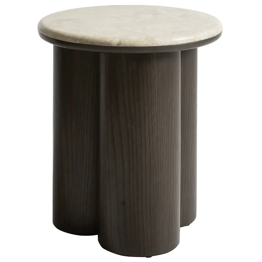 Unique Furniture Béžový mramorový odkládací stolek Piazze 45 cm