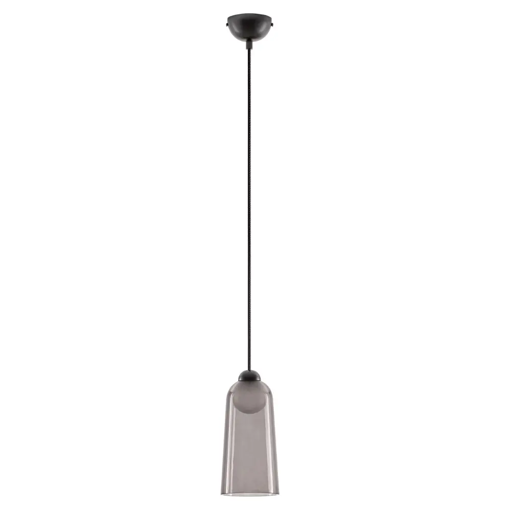 Nova Luce Kouřově šedé závěsné LED světlo Dione 10 cm