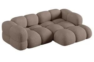 Cosmopolitan Design Světle hnědá rohová pohovka Loretto 250 cm