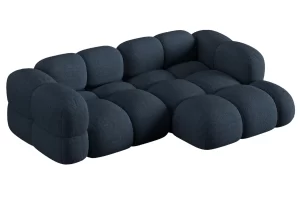 Cosmopolitan Design Tmavě modrá rohová pohovka Loretto 250 cm