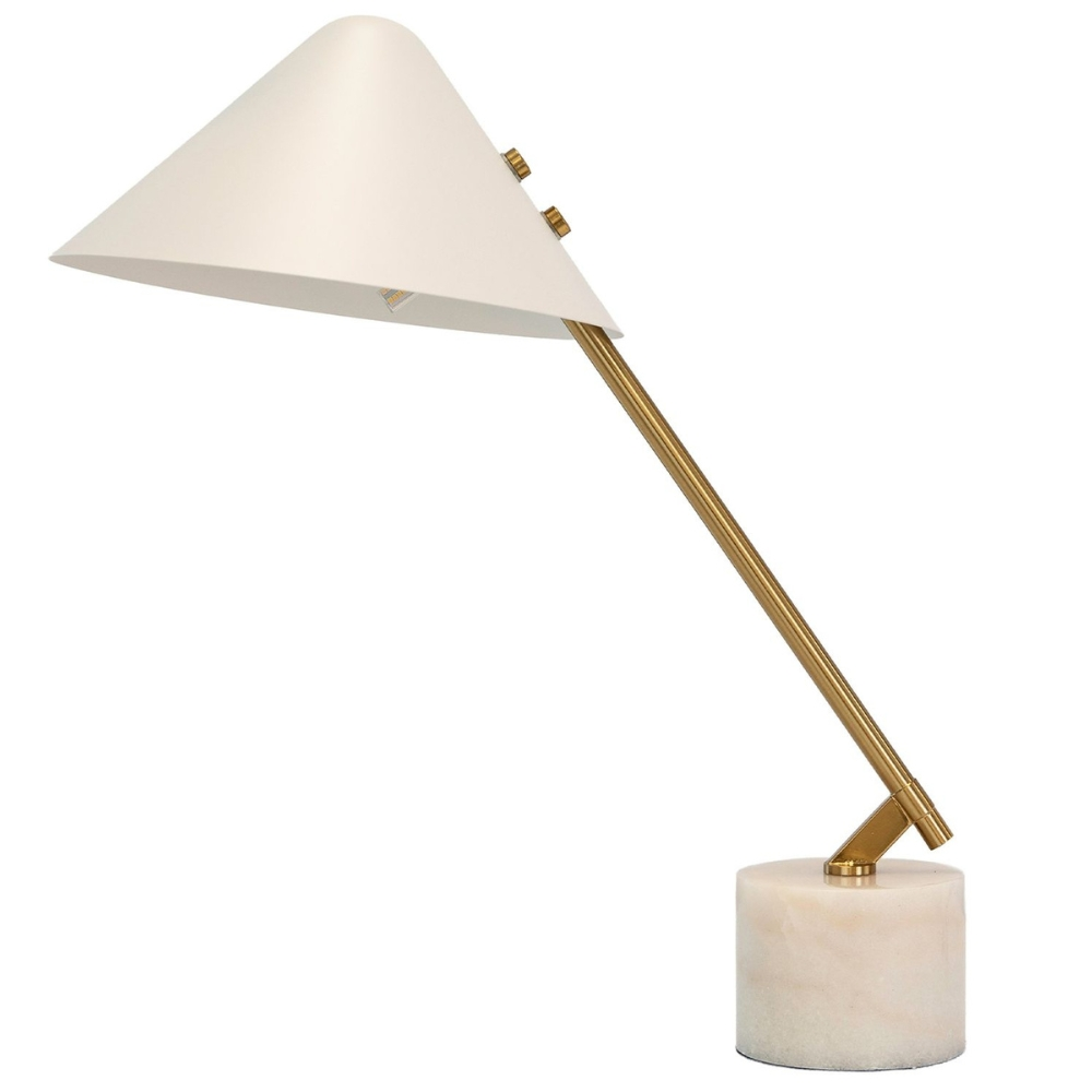 Angel Cerdá Bílo-zlatá stolní lampa No. 8119