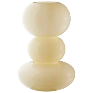 Jotex Žlutá skleněná váza TOWER 30 cm