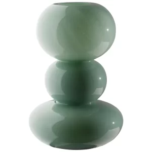 Jotex Zelená skleněná váza TOWER 30 cm