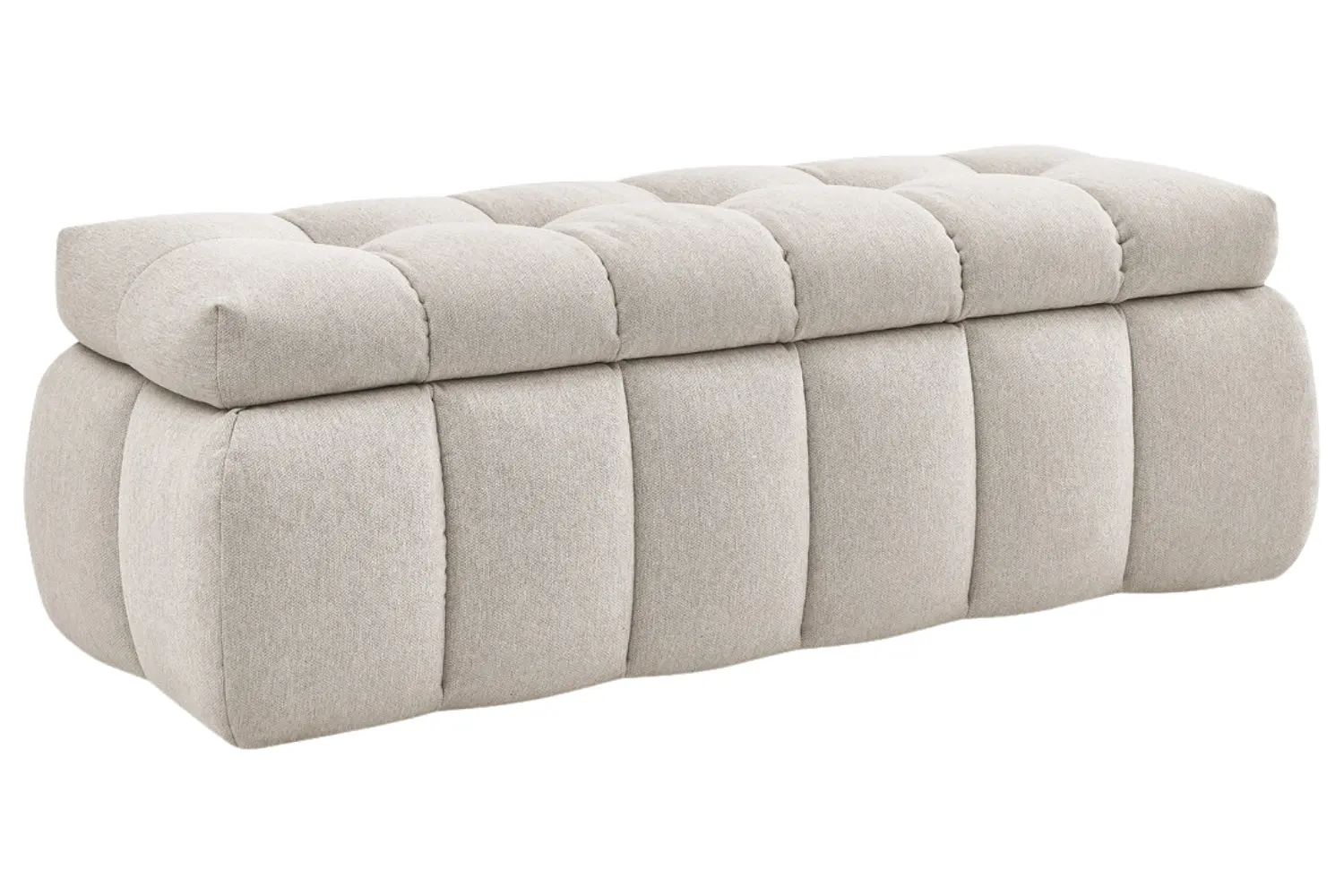 Bobochic Paris Béžová lavice Mont-Blanc 144 cm s úložným prostorem