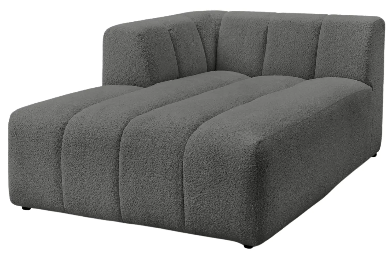 Bobochic Paris Tmavě šedá bouclé lenoška Annecy 170 cm