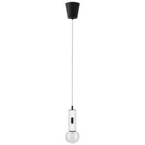 Nova Luce Bílé kovové závěsné LED světlo Chronos 12 cm