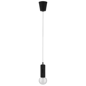 Nova Luce Černé kovové závěsné LED světlo Chronos 12 cm