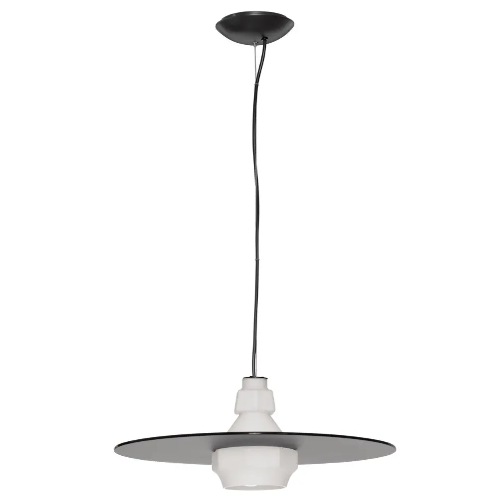 Nova Luce Šedobílé skleněné závěsné světlo Lora 45 cm