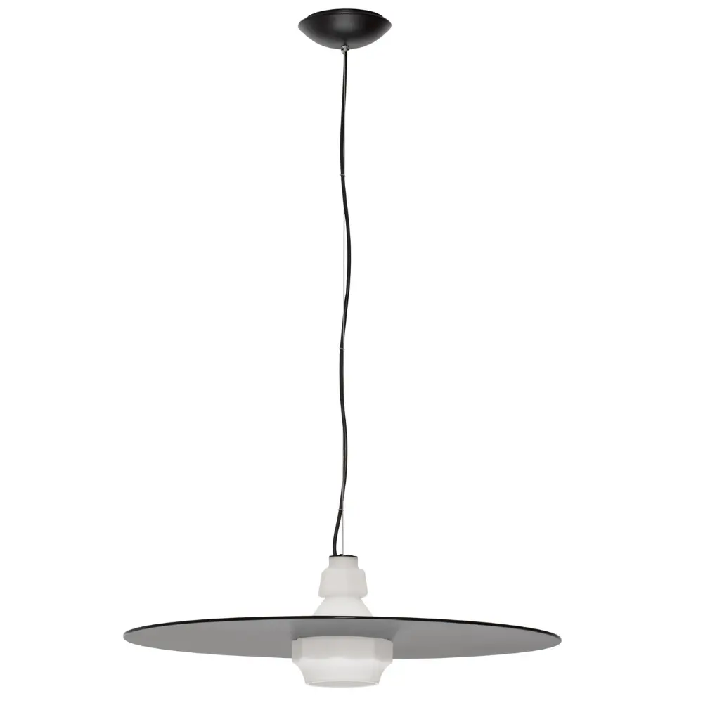 Nova Luce Šedobílé skleněné závěsné světlo Lora 60 cm