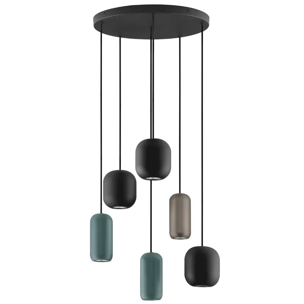 Nova Luce Barevné kovové závěsné světlo Marlin 48 cm