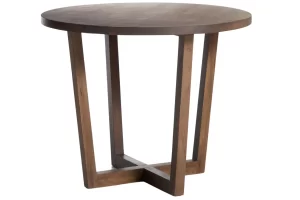 Kave Home Ořechový jídelní stůl Nahla ⌀90 cm