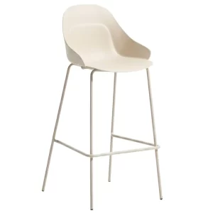 Kave Home Béžová plastová barová židle Sanile 74 cm