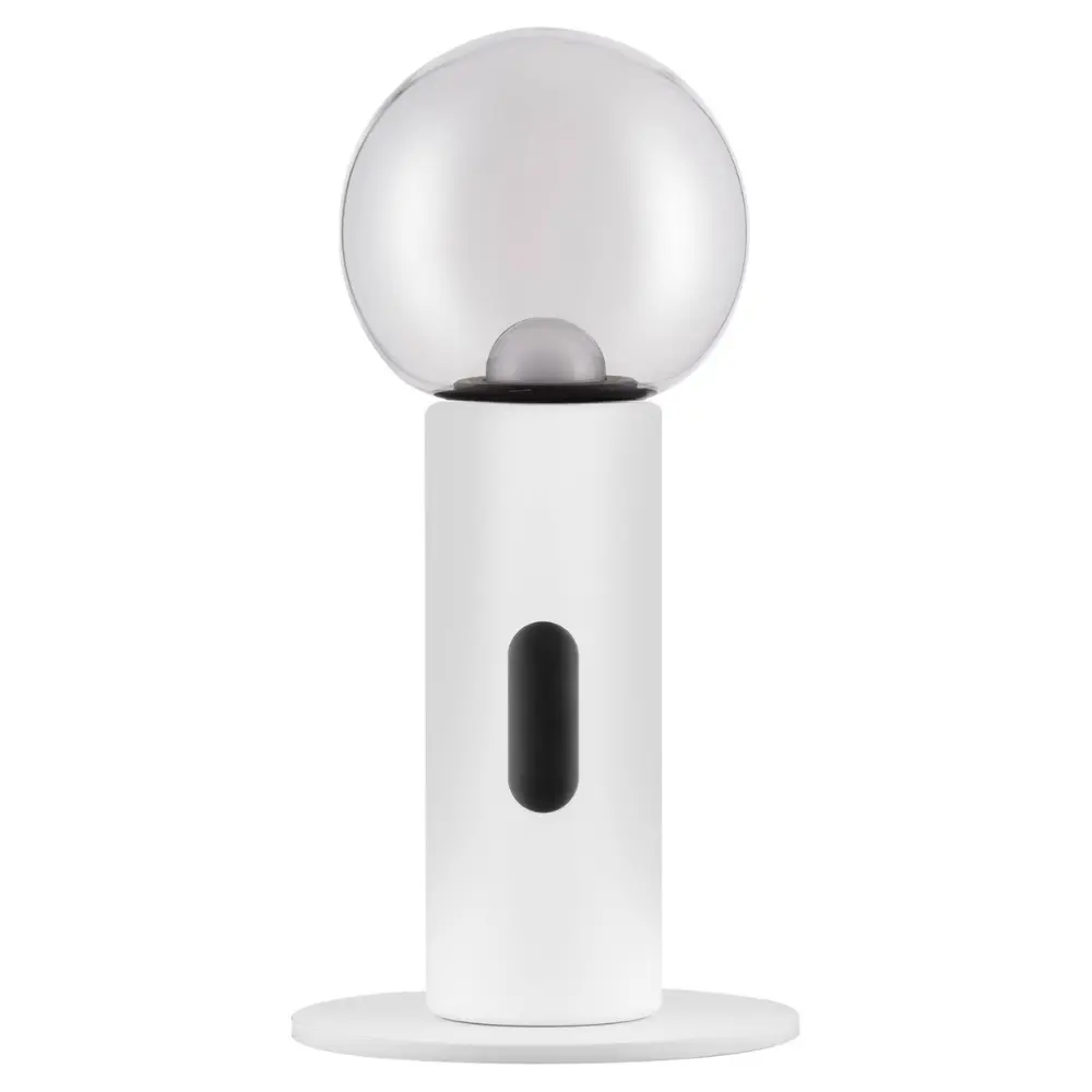 Nova Luce Bílá kovová stolní LED lampa Chronos