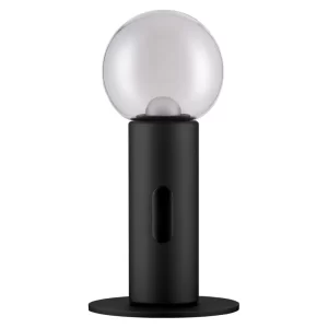 Nova Luce Černá kovová stolní LED lampa Chronos